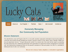Tablet Screenshot of luckycats.org